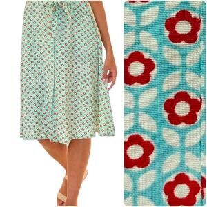 Pretty Vacant 60s Debbie Floral Cosmos Skirt Mint Blue Size Large NEW